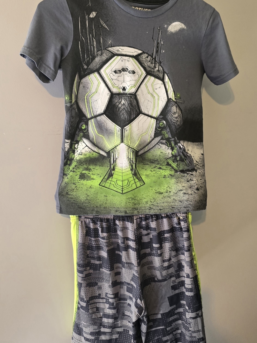S/ 8 TeBoys Soccer Matching Outfit cubic graphic short & tee
